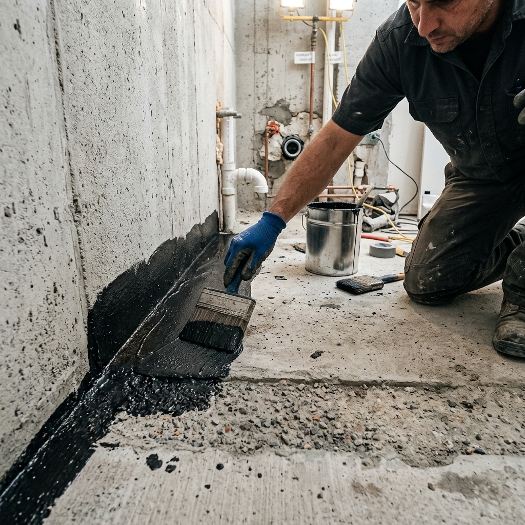 Applying Waterproofing Membrane HDB Singapore