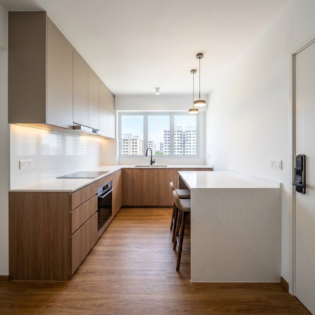 HDB Resale Kitchen Extension: Hacking the Service Yard Wall & Hiding Pipes (2026 Guide) Flawless HDB Resale Kitchen Handover
