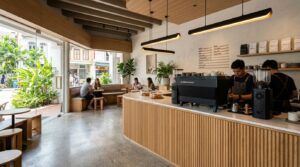 Boutique specialty cafe coffee bar counter renovation and interior design Singapore